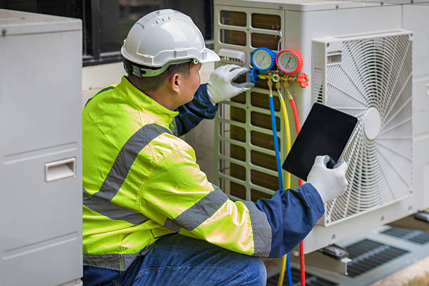 Professional Hvac technician working in Bismarck, ND